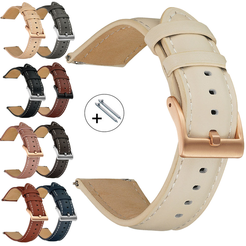 Leather Strap Quick Release - 14mm 16mm 18mm 20mm 22mm bracelet