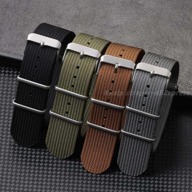 Nato Strap Nylon - Bracelet de montre en Nylon nervuré