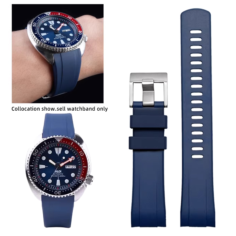 Seiko Watch Prospex - FKM bracelet de montre pour Seiko