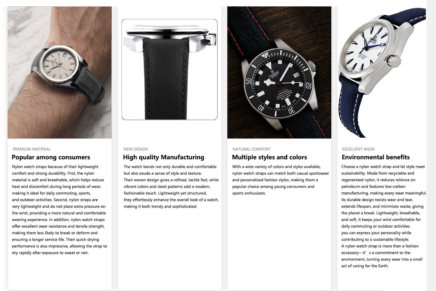 Bracelets de montre en nylon d - Canvas Strap Watch avis et prix