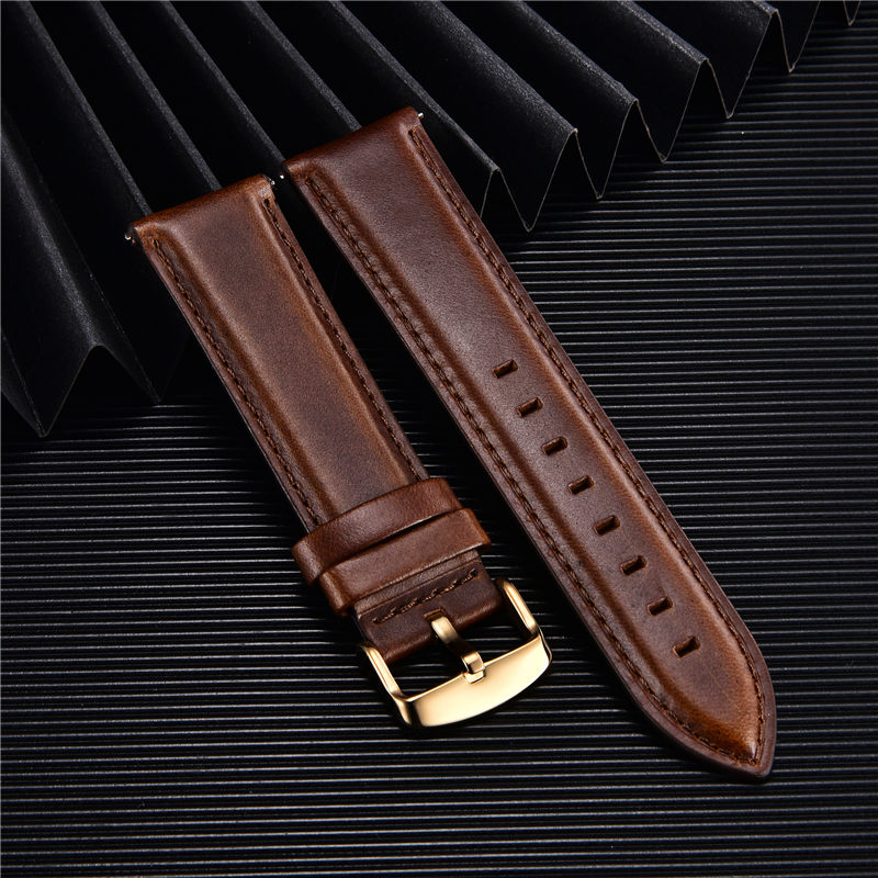 Bracelet de montre en cuir vér - Leather Strap Quick Release avis et prix
