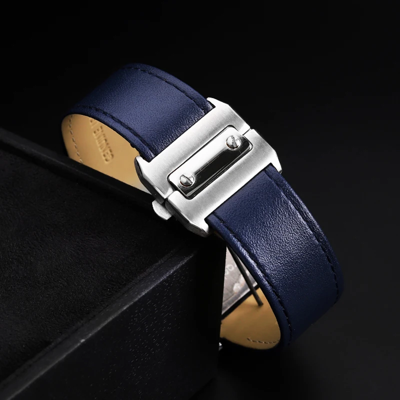 Bracelet de montre en cuir vér - Cartier Watch Santos avis et prix